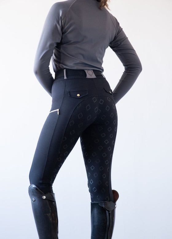 Galaxy Black Kinetix Hybrid Breeches - Equine Culture