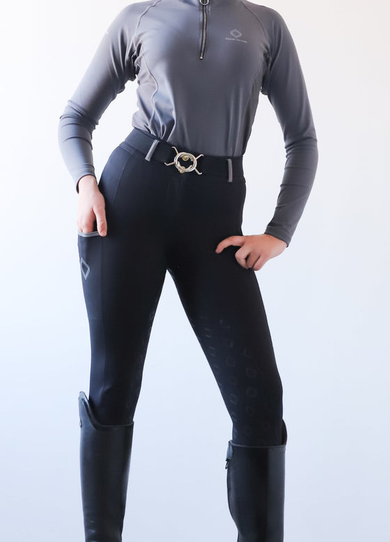 Galaxy Black Kinetix Hybrid Breeches - Equine Culture