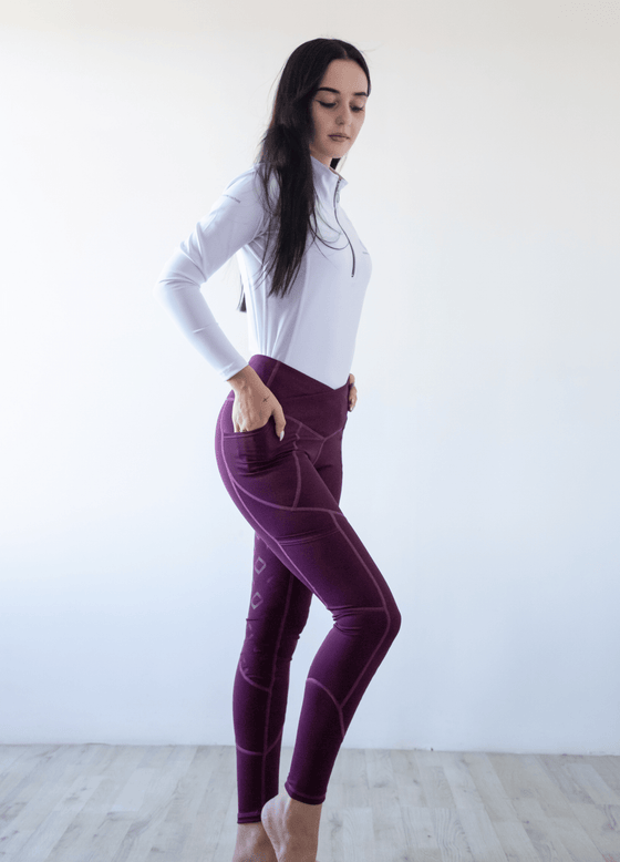 NEW Plum Range Tights - Equine Culture