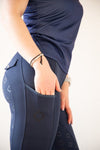 True Navy Kinetix Hybrid Breeches - Equine Culture