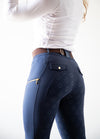 True Navy Kinetix Hybrid Breeches X Infinity Belts - Equine Culture